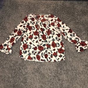 Women’s rose print long sleeve